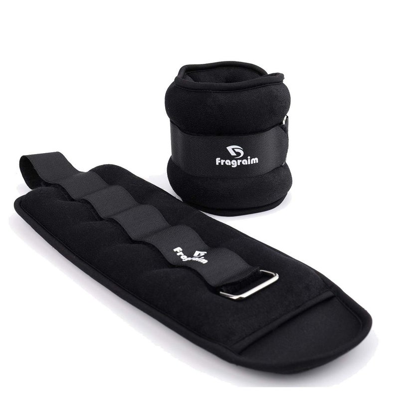 Fragraim Ankle Weights, 5 Lbs X 2 Wrist Leg Arm Weights for Women and Men, Comfortable and Soft, Pretty Sturdy, Perfect for Dancing, Running, Walking, Fitness, Workout, Physical Therapy - Black - Image 1